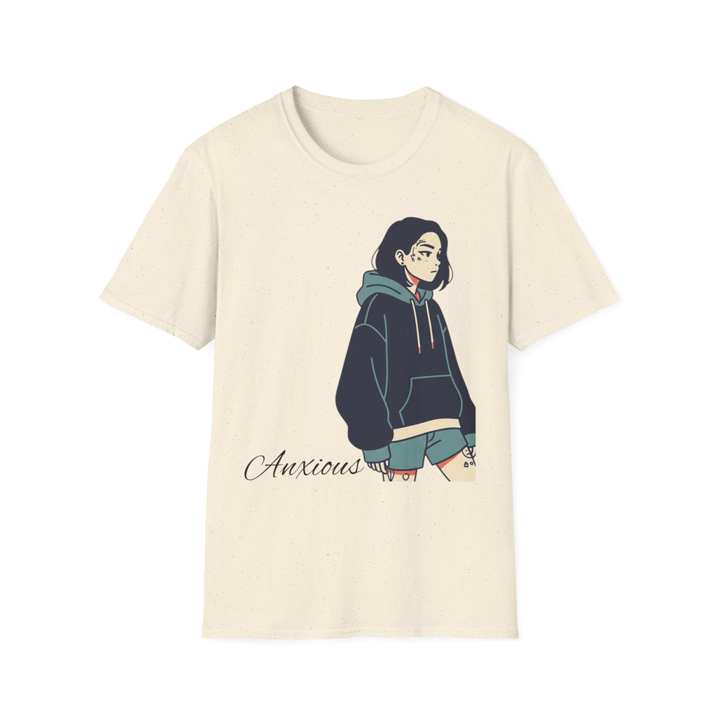 T‑Shirt — Moody Anime Girl Hoodie Illustration Tee