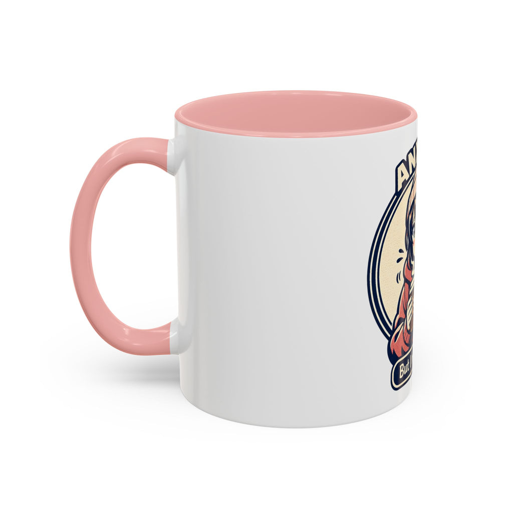 Coffee Mug — 'Anxious But I Have Coffee' Cute Anime Comfort Mug