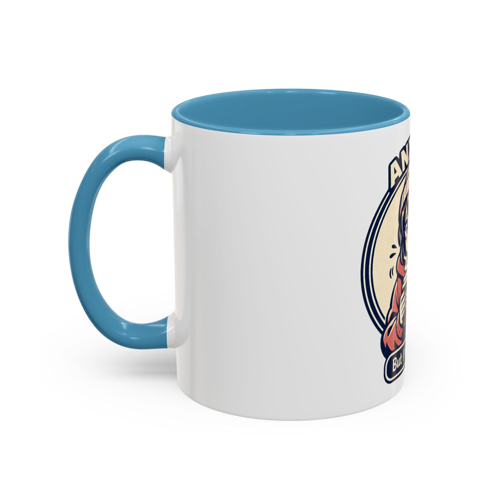 Coffee Mug — 'Anxious But I Have Coffee' Cute Anime Comfort Mug
