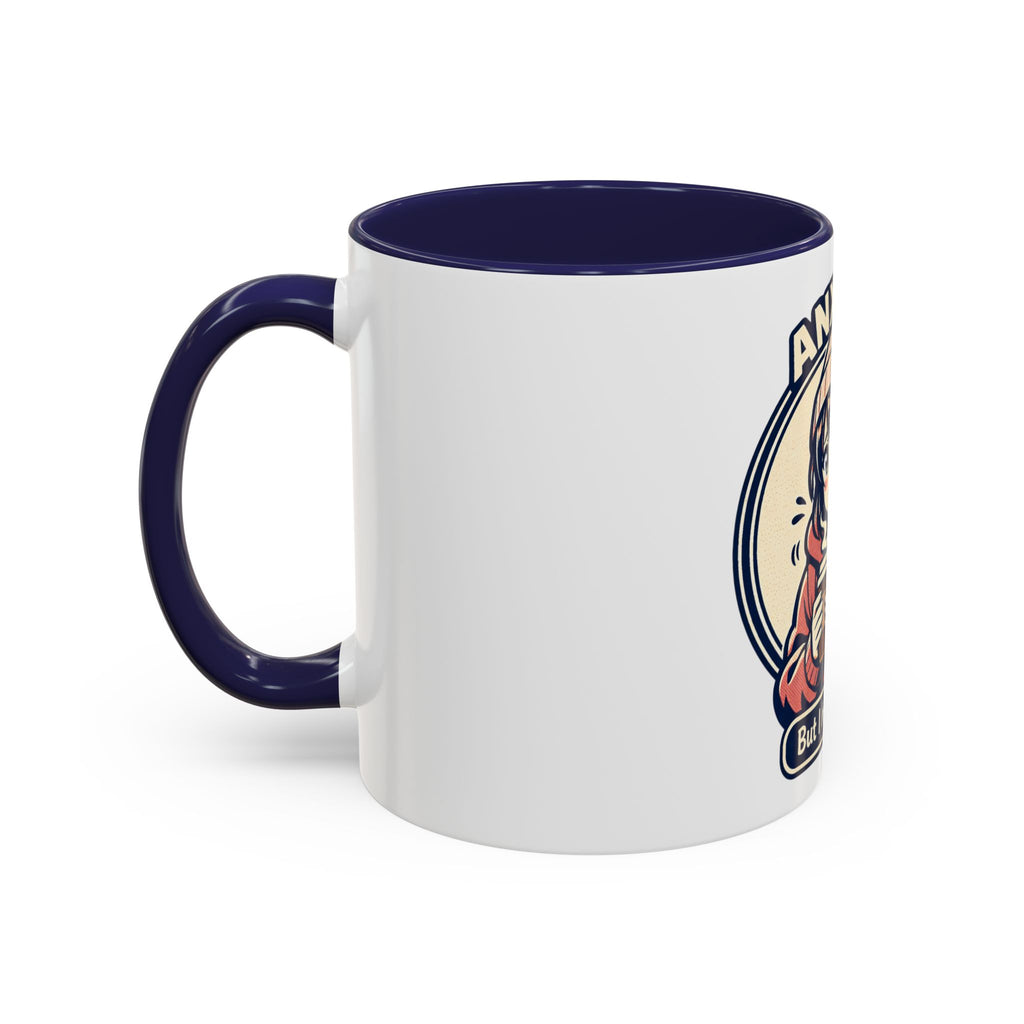 Coffee Mug — 'Anxious But I Have Coffee' Cute Anime Comfort Mug