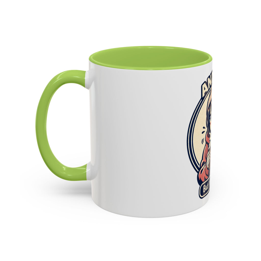 Coffee Mug — 'Anxious But I Have Coffee' Cute Anime Comfort Mug