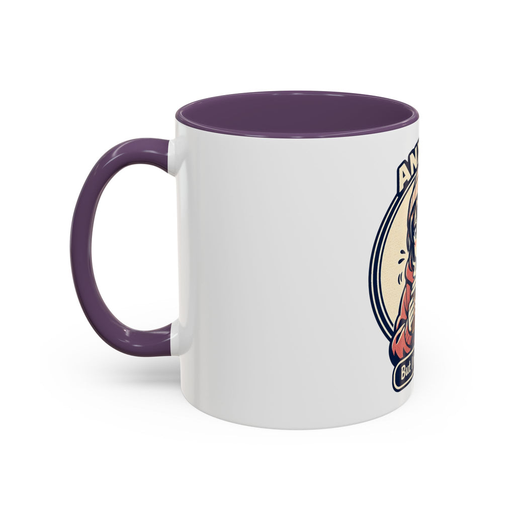 Coffee Mug — 'Anxious But I Have Coffee' Cute Anime Comfort Mug