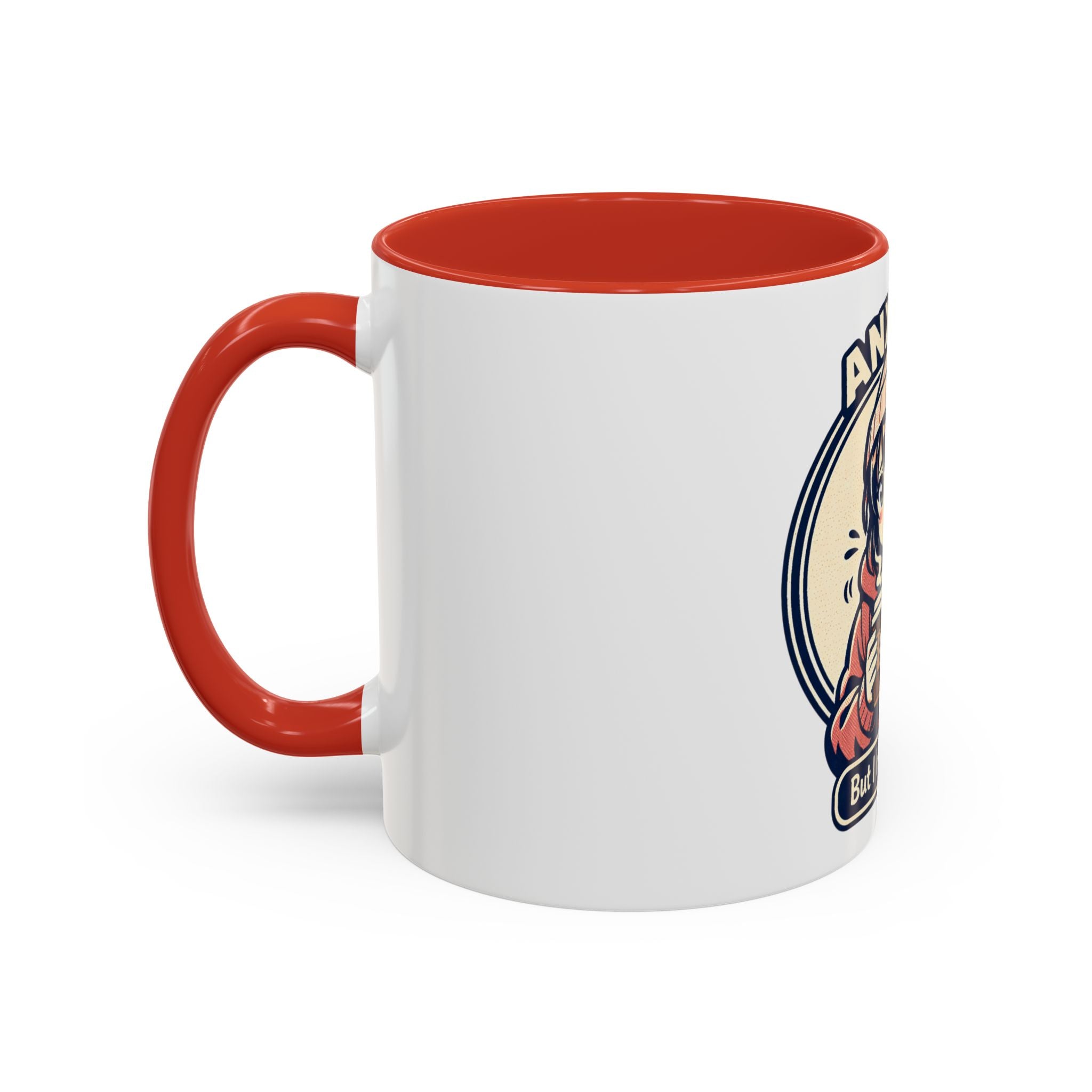 Coffee Mug — 'Anxious But I Have Coffee' Cute Anime Comfort Mug